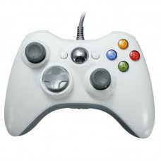 Джойстик проводной для Xbox 360 белый