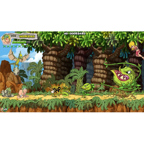 New Joe & Mac - Caveman Ninja. T-Rex Edition русские субтитры для PS4
