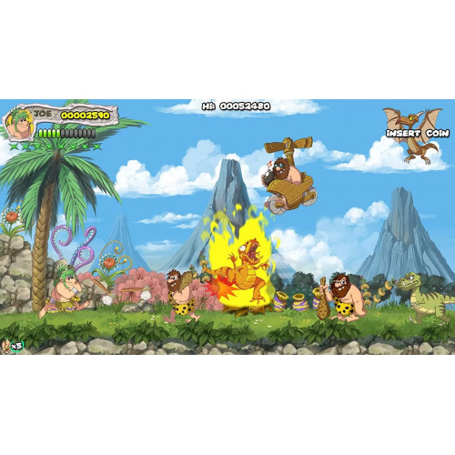 New Joe & Mac - Caveman Ninja. T-Rex Edition русские субтитры для PS4